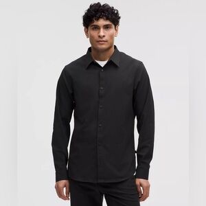 lululemon athletica Men's Airing Easy Long Sleeve Shirt, Black, Large